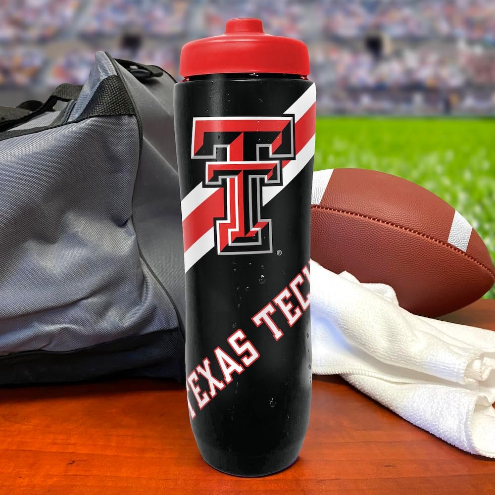 Party Animal NCAA Texas Tech Red Raiders – Botella de agua exprimible