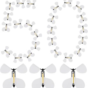 50 piezas de juguete de mariposa voladora, mariposas voladoras blancas, mariposa voladora mágica, alas de mariposa, tarjetas pintadas, regalo 50 piezas de juguete de mariposa voladora, mariposas voladoras blancas, mariposa voladora mágica, alas de mariposa, tarjetas pintadas, regalo