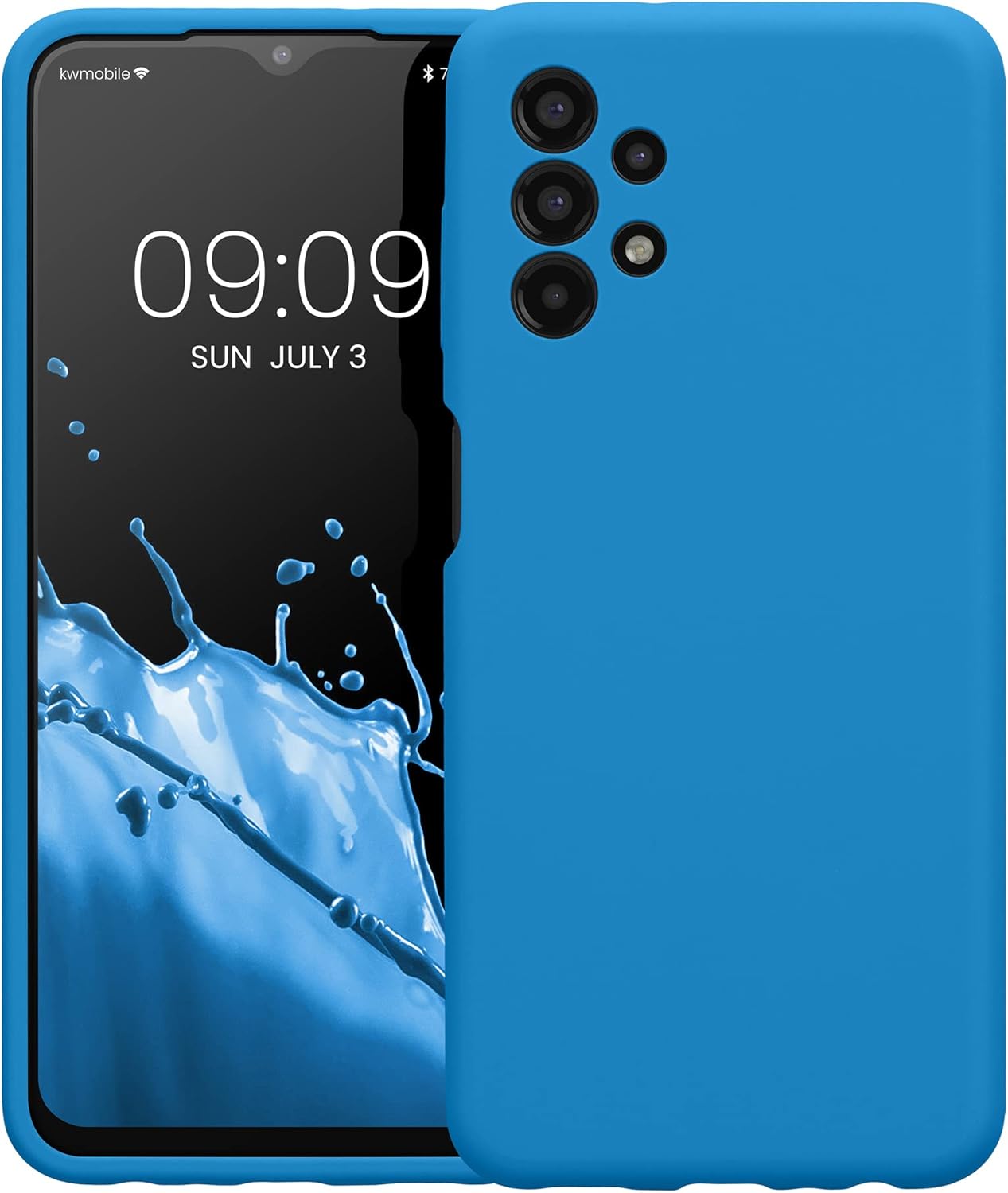 kwmobile Funda compatible con Samsung Galaxy A13 4G – Funda delgada de silicona TPU – Acabado suave al tacto – Arrecife azul