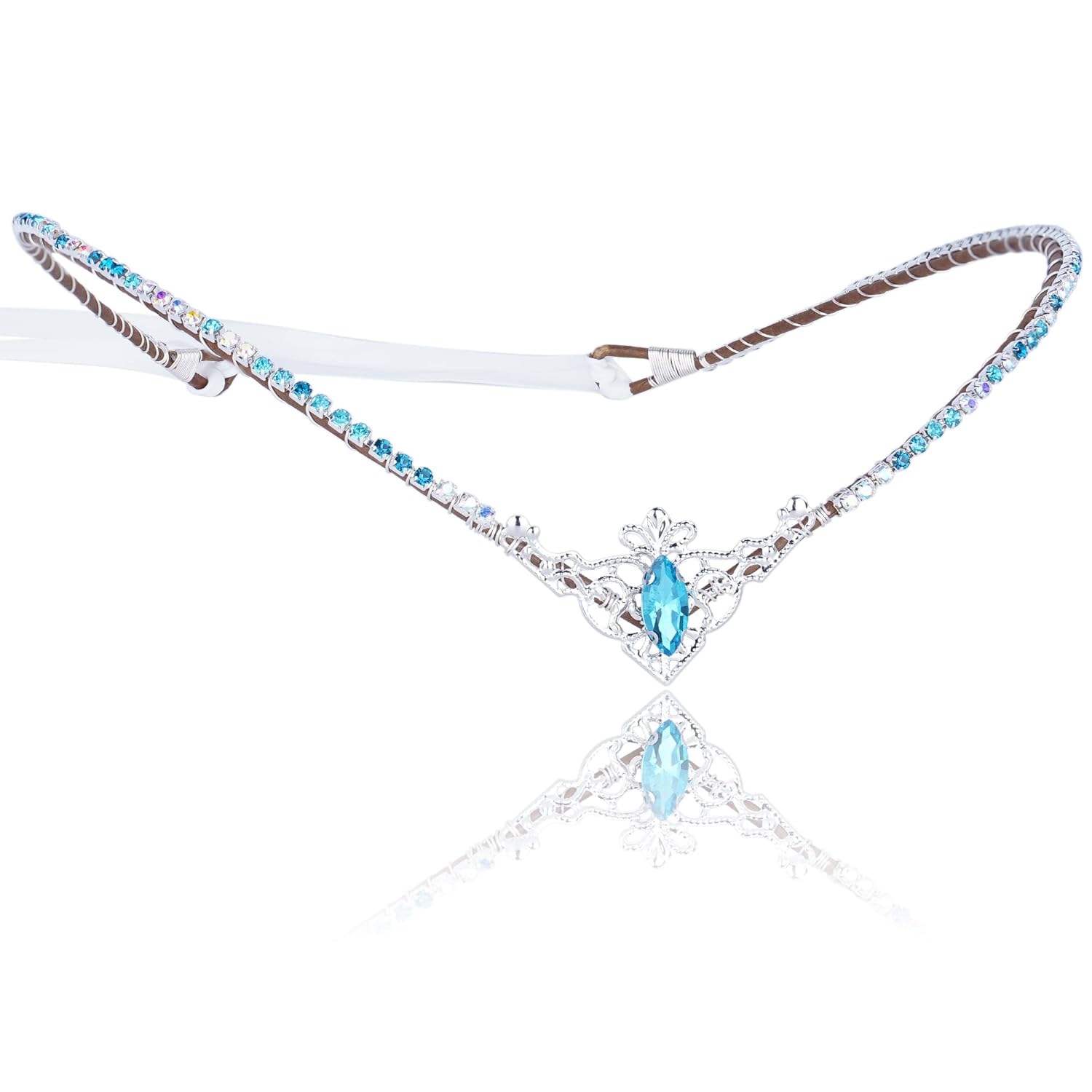 MOSTORY Corona de tiara hecha a mano con diamantes de imitación, tocado de cristal de hada, diadema de cuarzo de princesa real para mujeres y niñas,