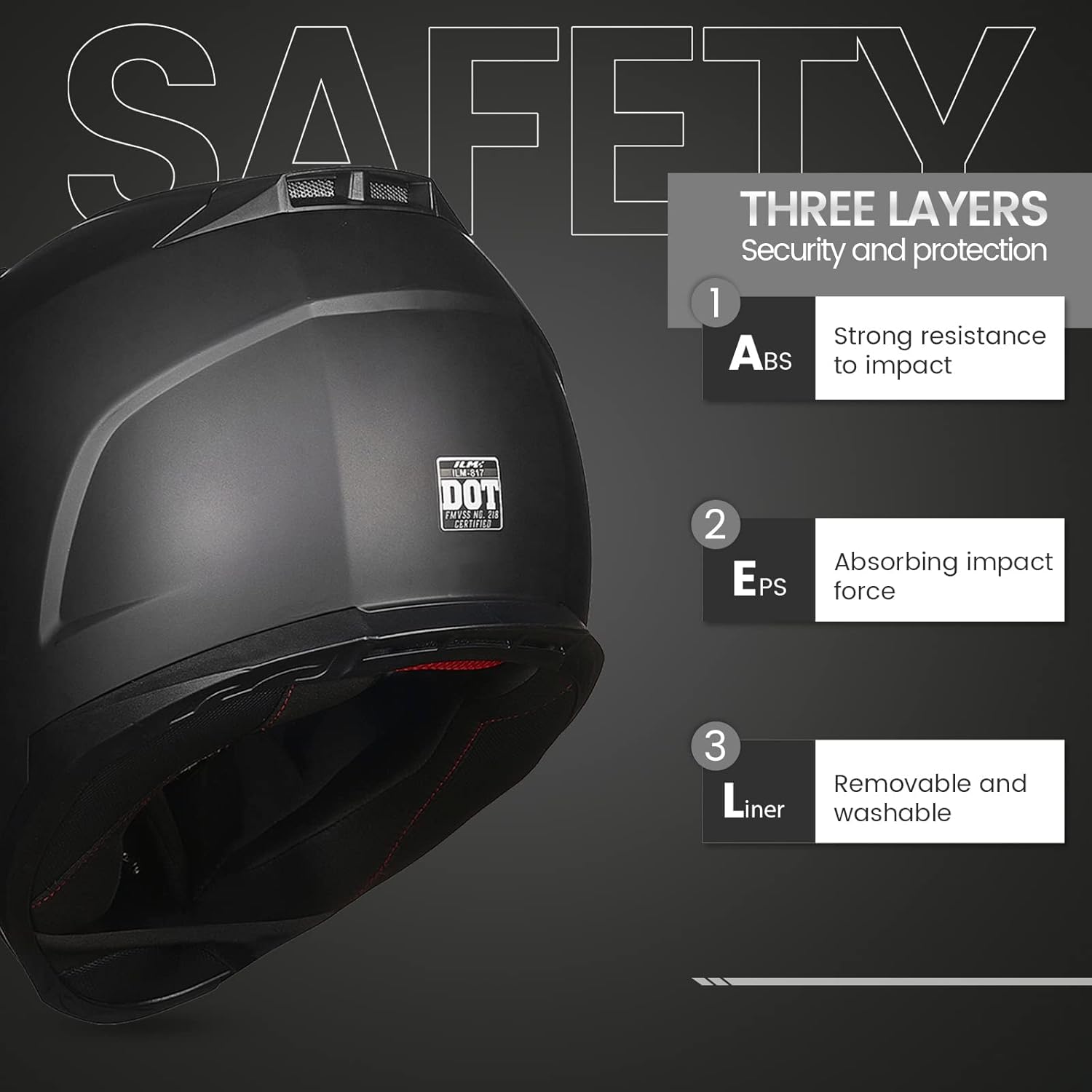 ILM Casco de motocicleta de cara completa para hombres y mujeres, casco deportivo dual Pinlock anti niebla para motos de nieve para adultos, modelo