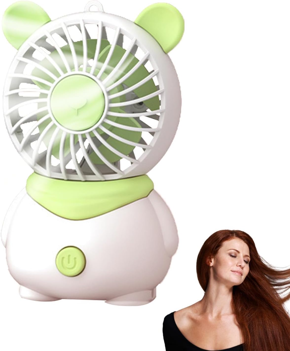 Ventilador de escritorio USB, diseño de cerdo, bonito ventilador portátil pequeño, silencioso de mano de cerdo lindo ventilador de 4 hojas,