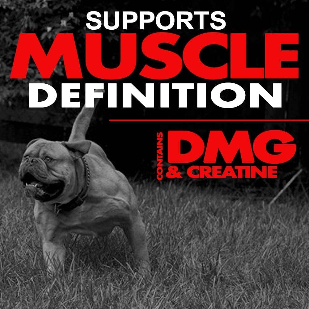 Muscle Builder para perros – Combina ingredientes de construcción muscular clínicamente probados. Apoya el crecimiento muscular, tamaño, definición