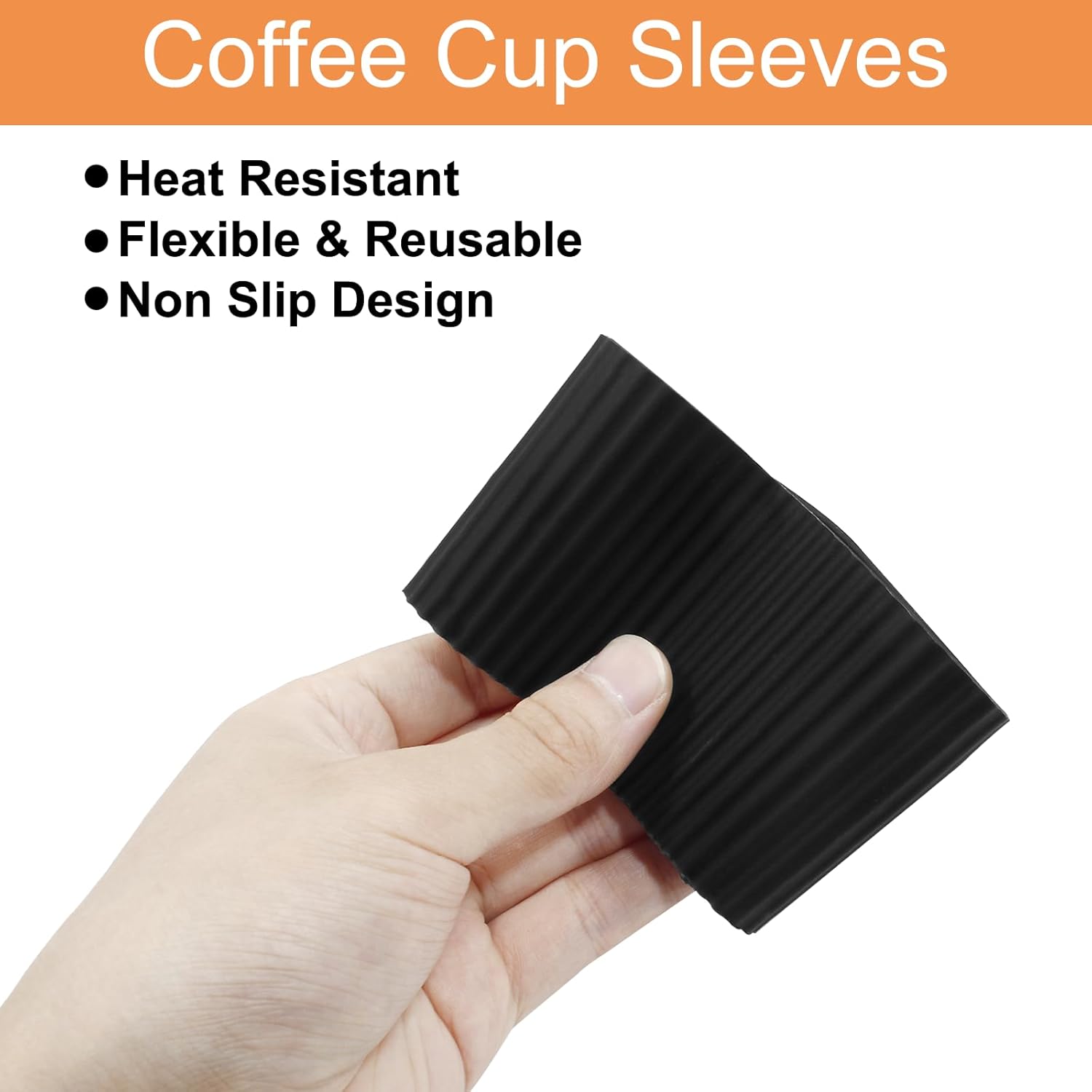 6 fundas reutilizables para tazas de café, 6 colores resistentes al calor, funda de gel de sílice antideslizante, protector de taza para taza de café