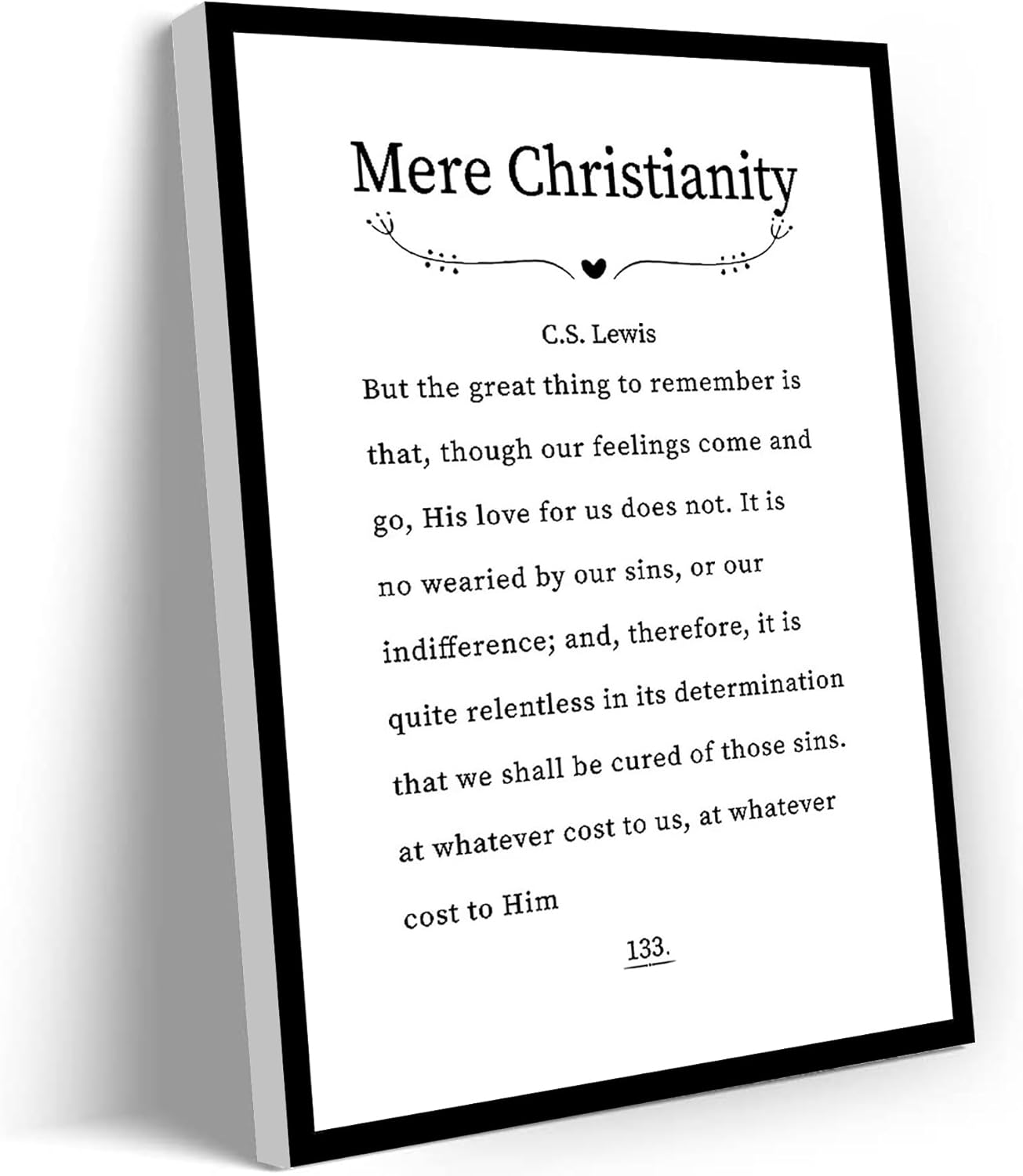 Soiumlct Mere Christianity – Póster de pared con cita de Cs Lewis, The Great Thing To Remember listo para colgar, para sala de estar, dormitorio,