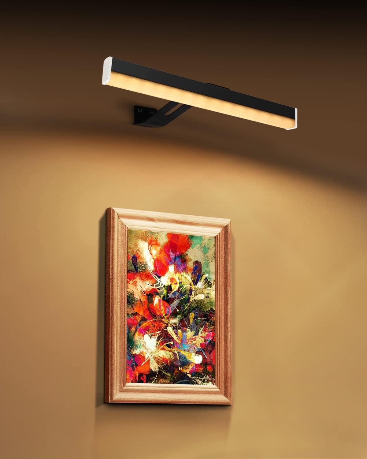 Meagoo Luz de imagen, lámpara de marco de fotos recargable de 4000 mAh con ajuste de luz ajustable remoto de 300 lúmenes, barra de luz LED brillante
