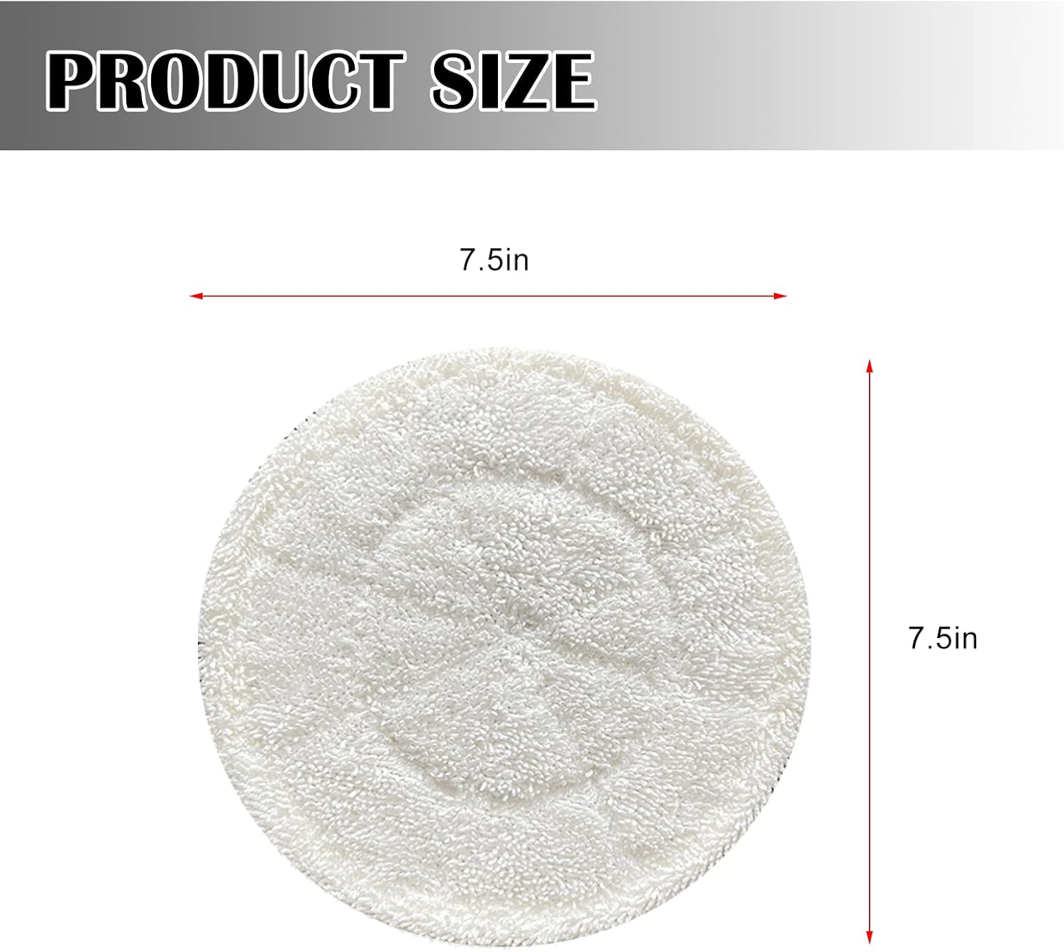 VideoPUP Almohadillas de microfibra de repuesto para trapeador de vapor, 4 unidades, color blanco, reutilizables, lavables, compatibles con