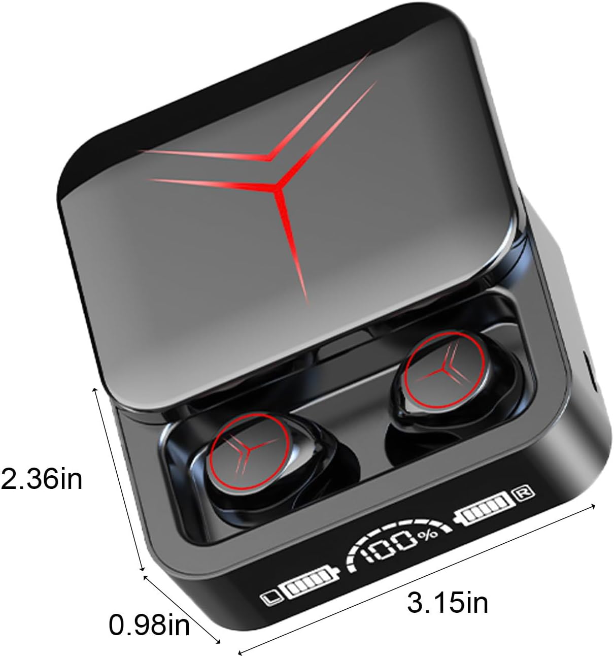 Auriculares inalámbricos Bluetooth Auriculares Bluetooth V5.2 Auriculares inalámbricos 60 horas de duración de la batería con estuche de carga