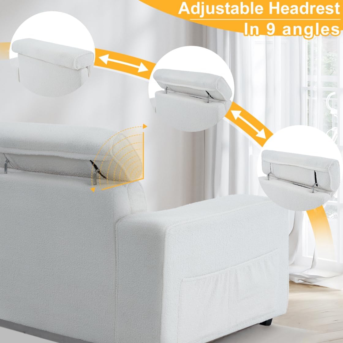 Sofá de terciopelo de peluche de 3 plazas de 120 pulgadas con cómodos asientos anchos, cojín ajustable moderno de mediados de siglo, reposabrazos