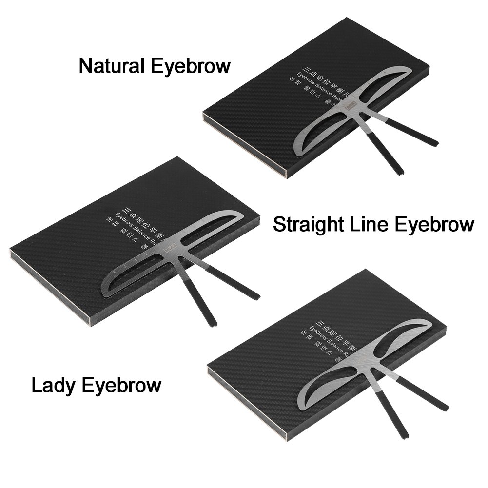 Plantilla de modelado de cejas, 3 tipos de plantilla profesional para cejas, plantilla de modelado de bricolaje para definir regla herramienta de