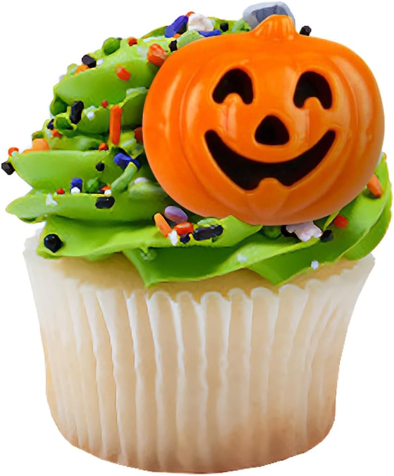 Anillos para cupcakes, divertidos adornos espeluznantes para tartas para fiestas de Halloween, suministros de fiesta temática de Halloween