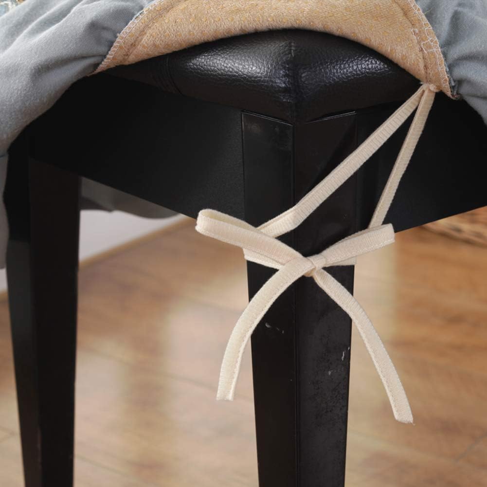 SAZDFY Cojín de encaje para taburete de piano, cubierta de banco antideslizante, funda cuadrada para silla y taburete largo, decorado con macramé,