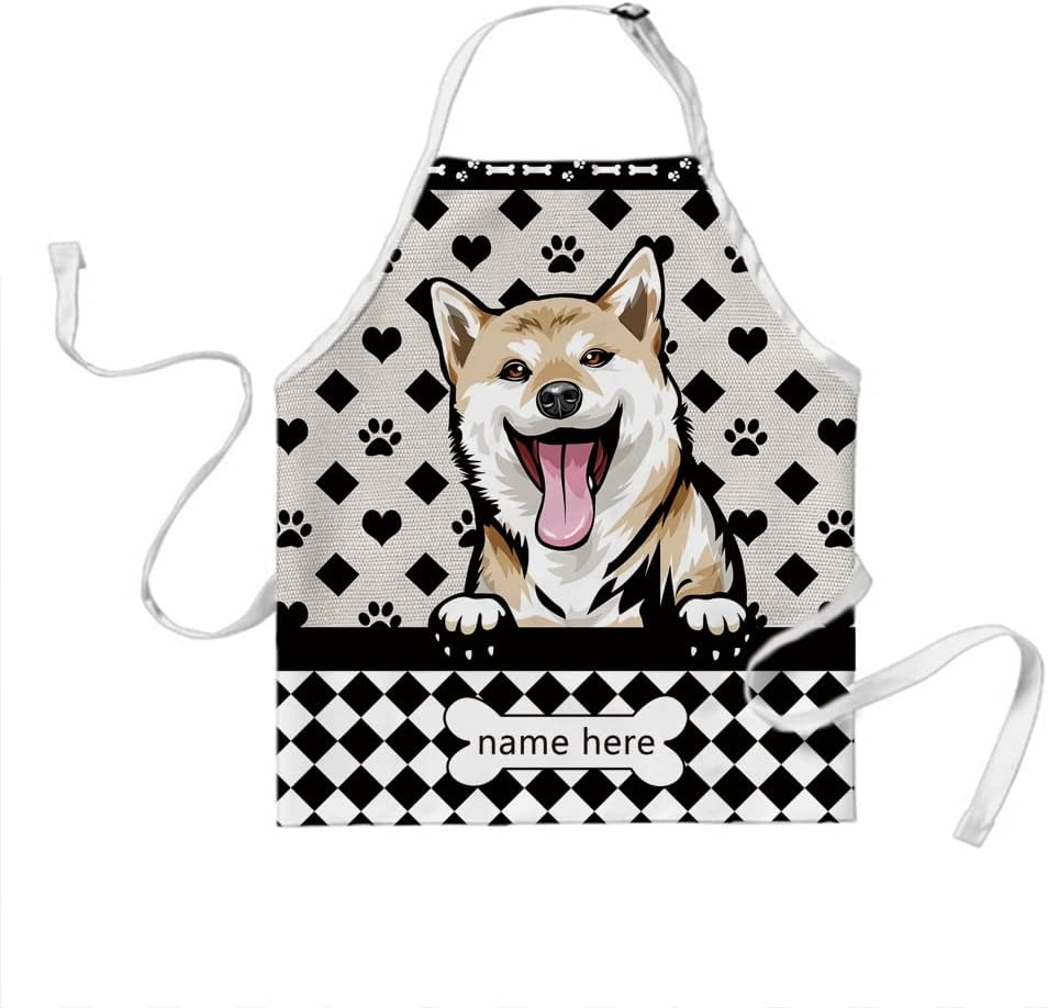 MALIHONG Delantal de aseo para perros con lunares personalizados, lindo perro Rhodesian Ridgeback