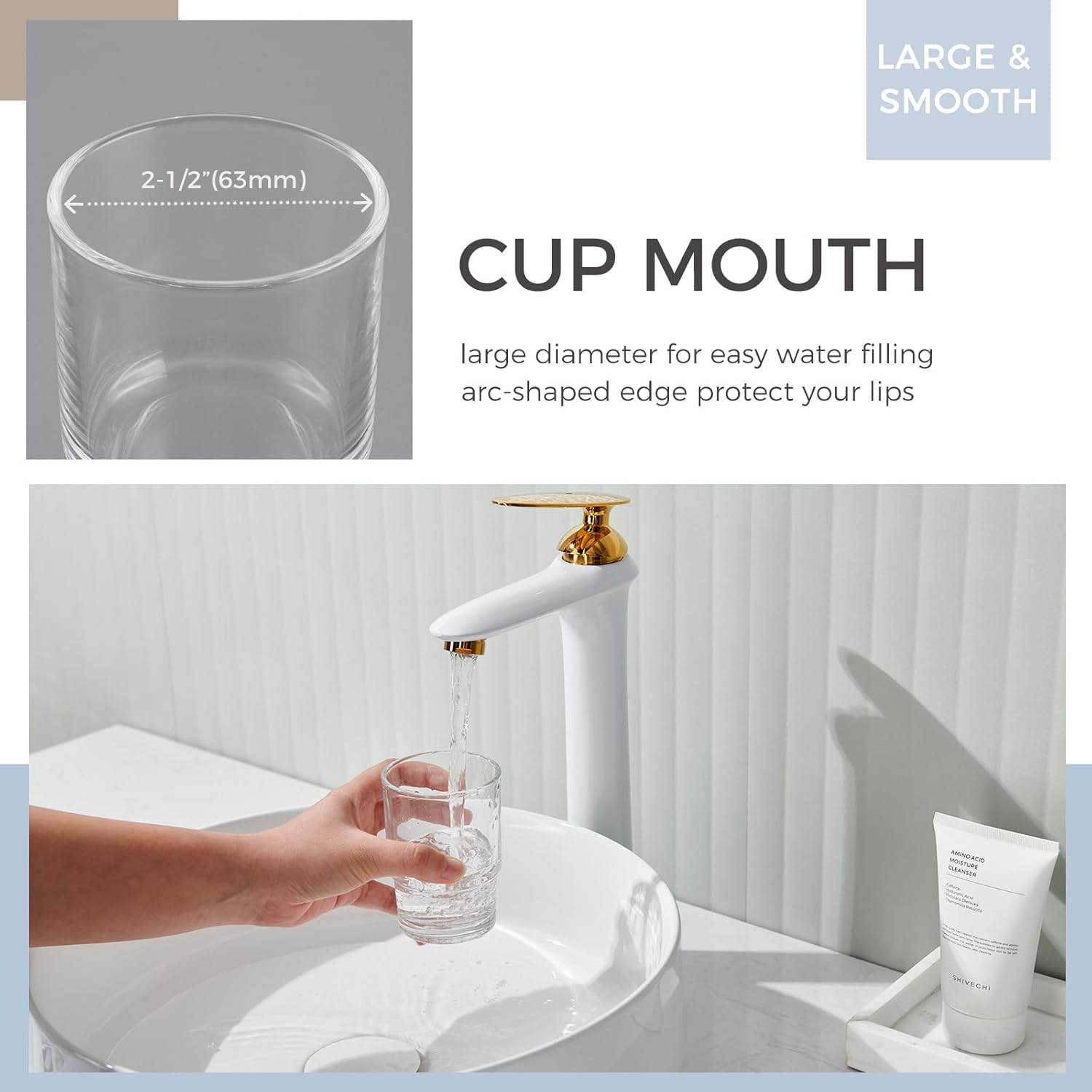 Taza de vidrio para baño, soporte transparente para cepillos de dientes y pasta de dientes, vaso para enjuague bucal