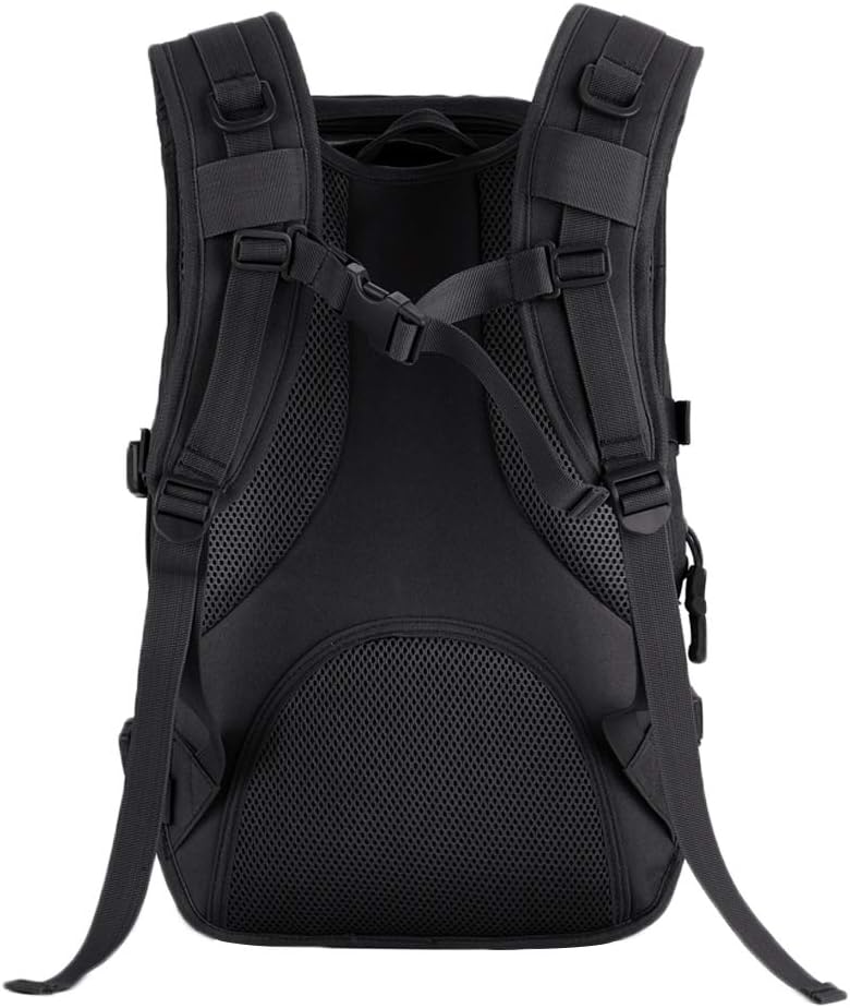 UNISTRENGH 40L táctico militar Molle mochila agua y abrasión resistente al aire libre caza trekking bolsa, Negro -, Mochilas Daypack