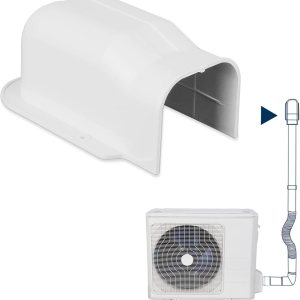 Kit de cubierta de línea de PVC, accesorios de cubierta de tubería para aires acondicionados (cubierta de pared de entrada) Kit de cubierta de línea de PVC, accesorios de cubierta de tubería para aires acondicionados (cubierta de pared de entrada)