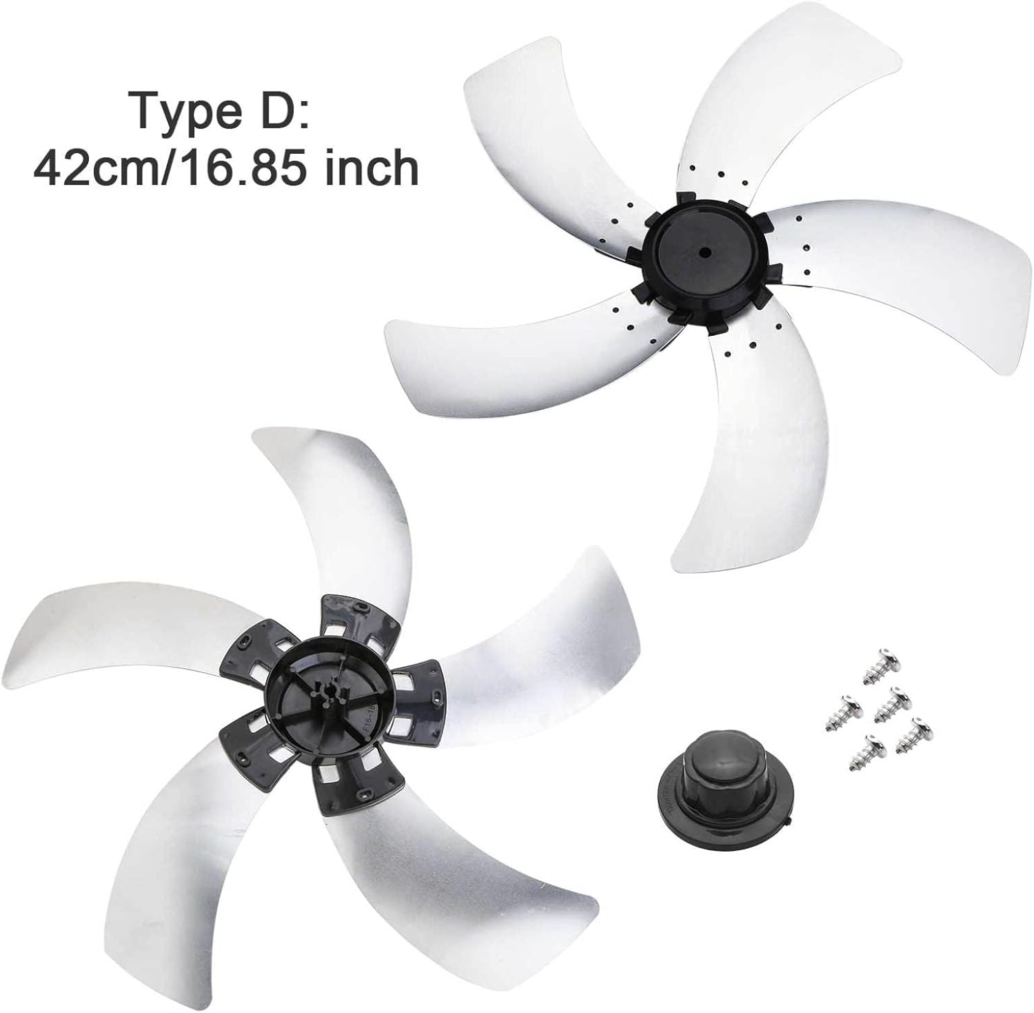 Zaldita Reemplazo de la cuchilla de ventilador de plástico para ventilador de pie ventilador de mesa Accesorios generales con cubierta de tuerca