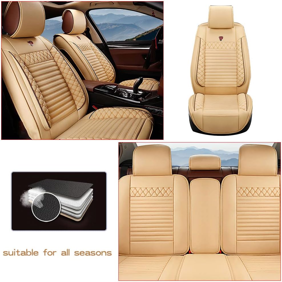 Funda de asiento de coche impermeable para Cadillac CT4 CT5 CTS Escalade SRX XT4 XT5 XT6 2001-2025, juego completo de protectores de asiento