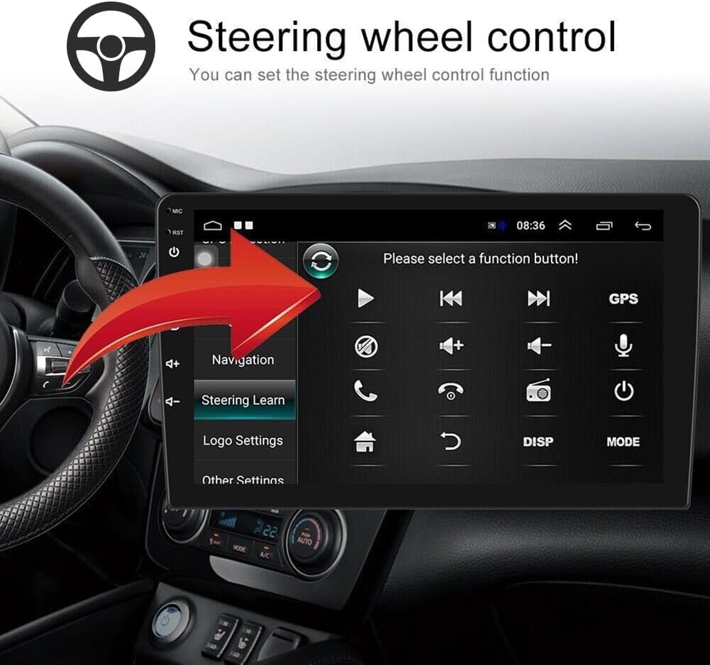 Android 13.0 Reproductor de radio estéreo para automóvil Toyot-a Corolla 2009-2013 2 GB (RAM)+32 GB (ROM) Pantalla táctil de 9 pulgadas Receptor de