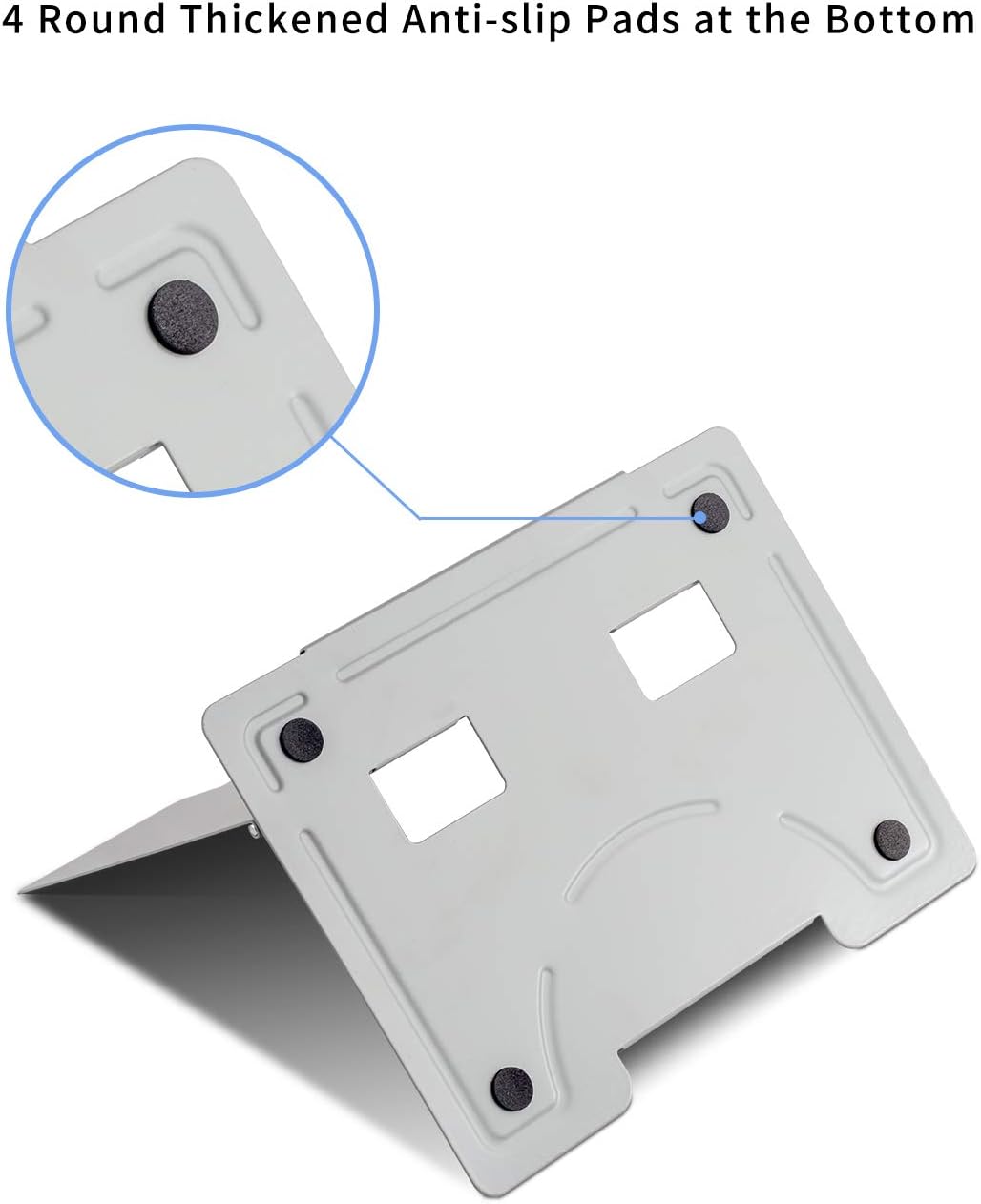 Blizzow Soporte para libros de escritorio para leer manos libres, soporte de metal duradero, ajustable, resistente, ligero, plegable, portátil,