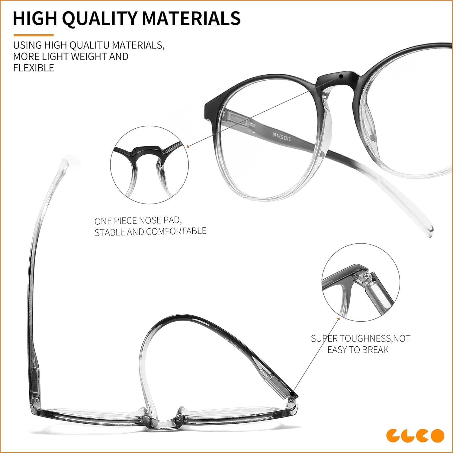 IBOANN Paquete de 3 lentes de bloqueo de luz azul para mujeres y hombres, marco retro redondo de moda, anteojos falsos vintage con lente transparente