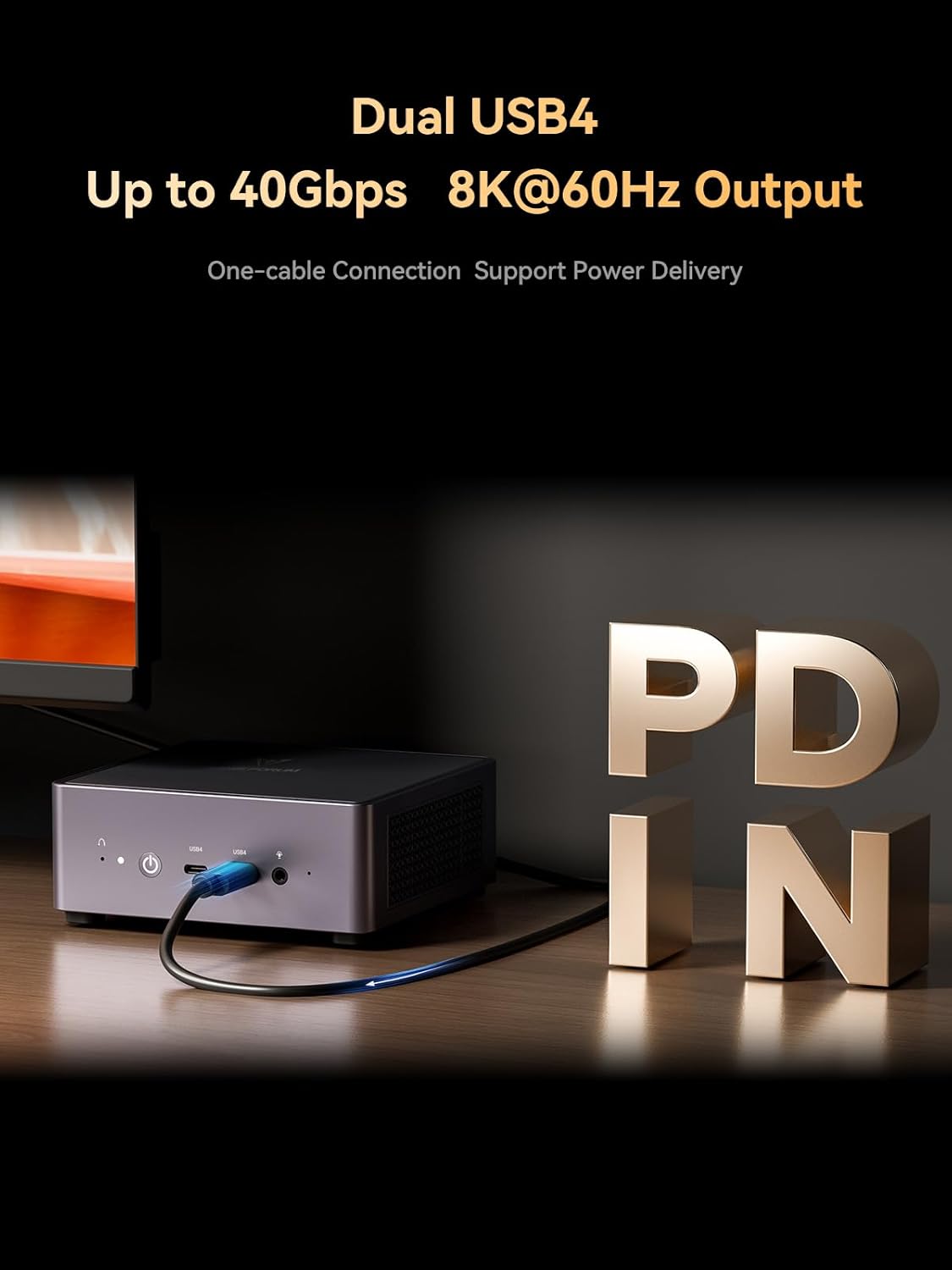 MINISFORUM Venus UM790 Pro Mini PC AMD Ryzen 9 7940HS hasta 5.2 GHz 32 GB DDR5 1 TB SSD Radeon 780M gráficos, 4X USB 3.2, 2X USB4, 2X HDMI 2.1, 2X