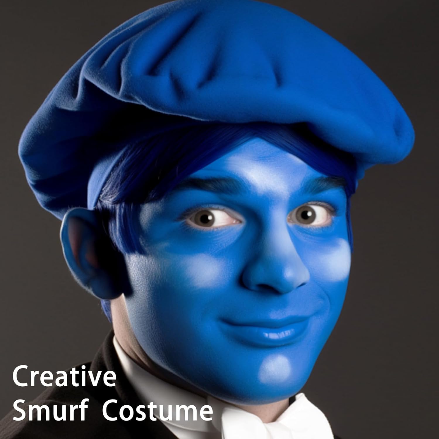 UCANBE Base de maquillaje azul para la cara y el cuerpo, paleta profesional no tóxica de pintura de grasa para fiestas de niños y adultos, pinturas
