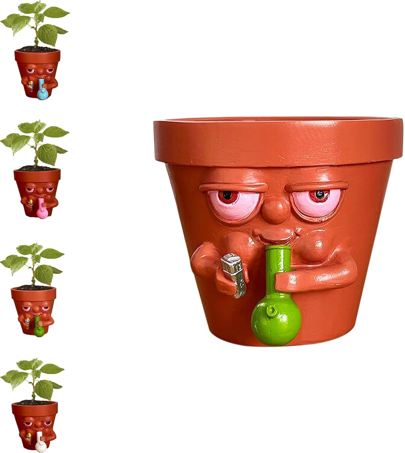 Maceta divertida para suculentas de interior, maceta divertida, maceta creativa, maceta con tubo y encendedor, maceta para suculentas, maceta
