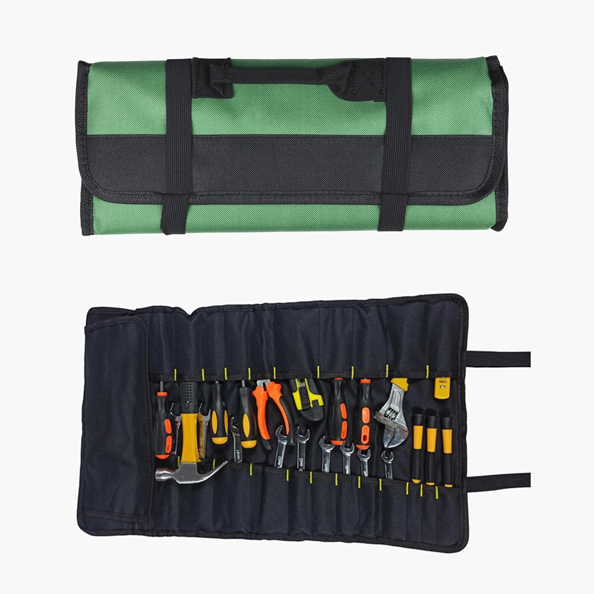 Bolsa de herramientas portátil para herramientas, bolsa de mano, organizador de múltiples bolsillos, kit de herramientas de emergencia para