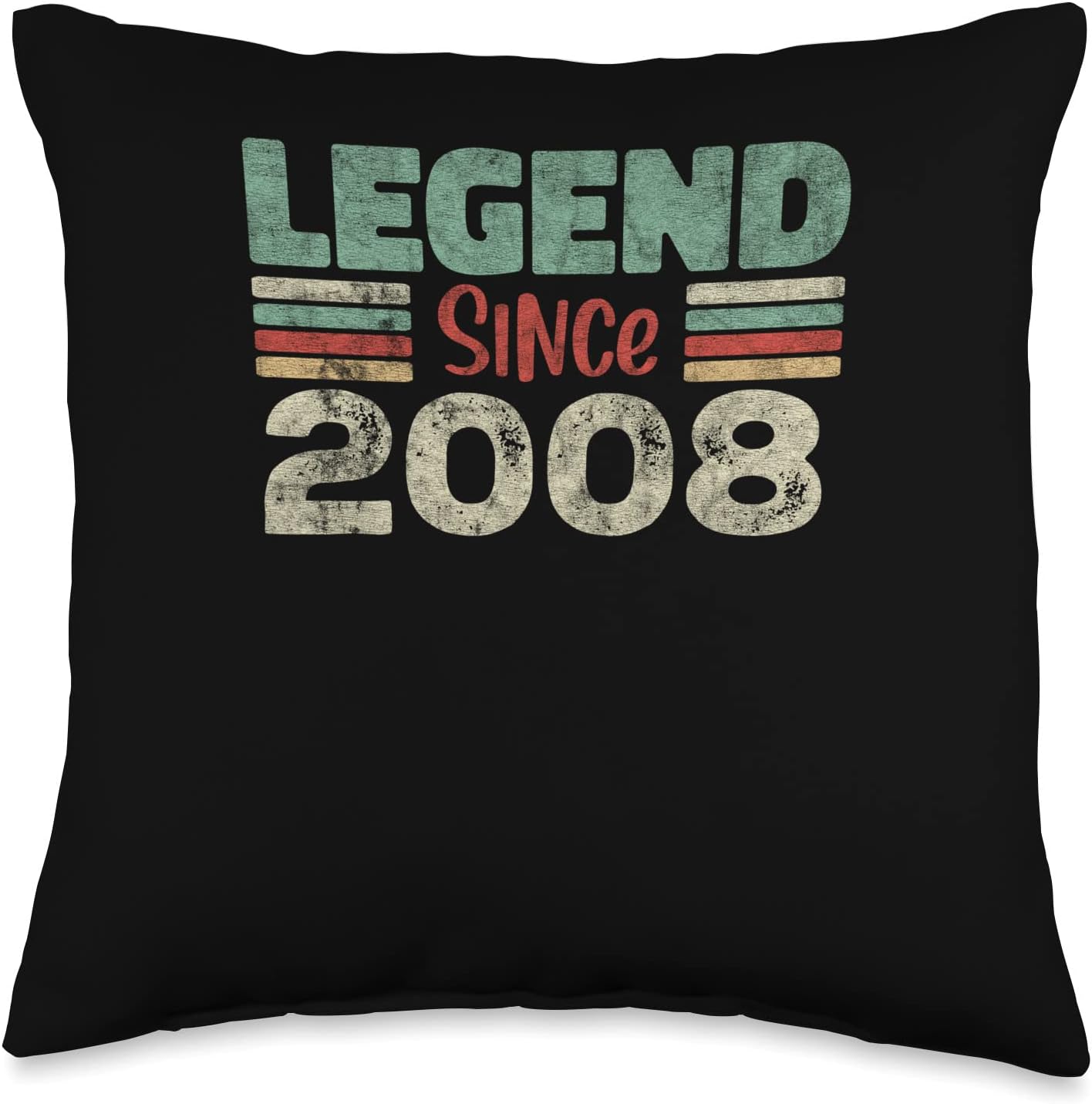Legend Since 2008 Limited Edition 15th Birthday Gifts Throw Pillow, 16×16, Multicolor
