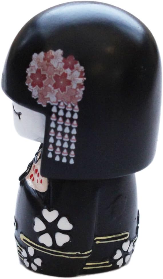 N&N Find Japan Muñeca japonesa Mai Kokeshi negra