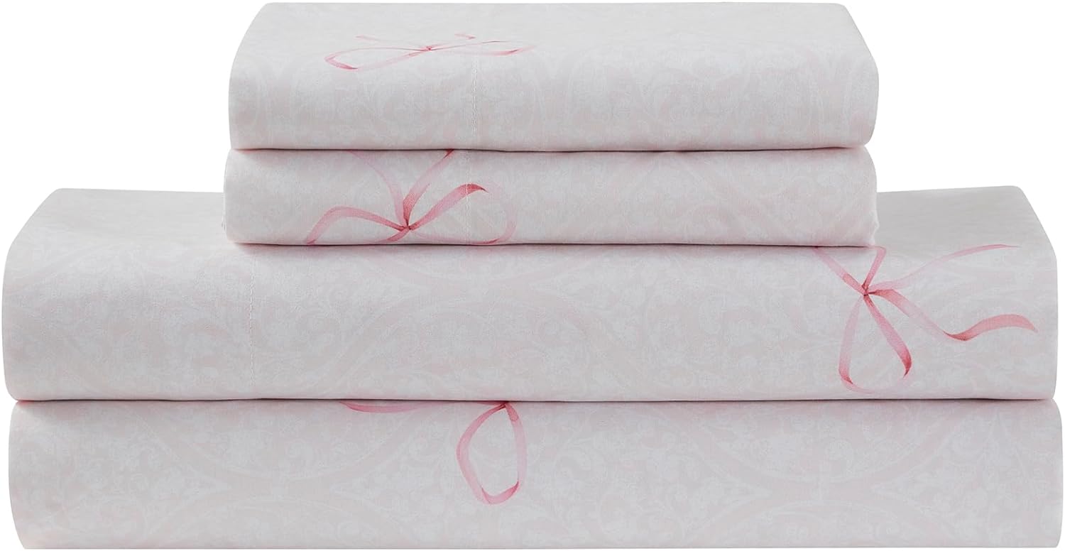 Juego de ropa de cama para niños y niñas, juego de sábanas y edredón impresos, tamaño individual, princesa de cuento de hadas