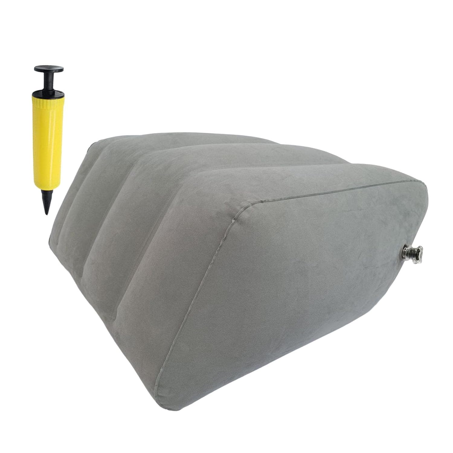Fonowx Almohada inflable para piernas Almohada de elevación de piernas Fácil de inflar Almohada de cuña de rodilla de viaje Almohada de cuña