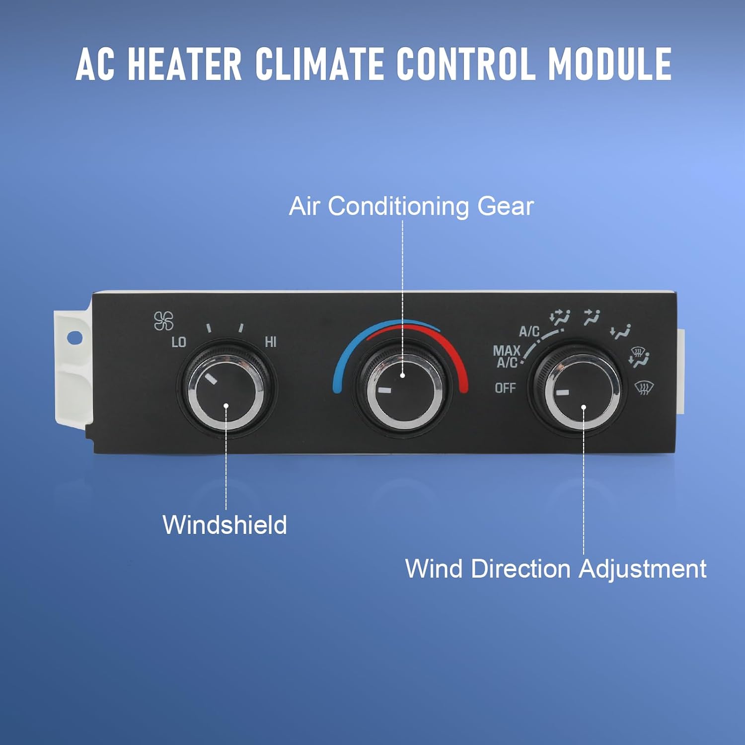 Módulo de control de clima del calentador de aire acondicionado delantero compatible con Chevrolet Express 1500 GMC Savana 1500 1996-2020 Chevrolet