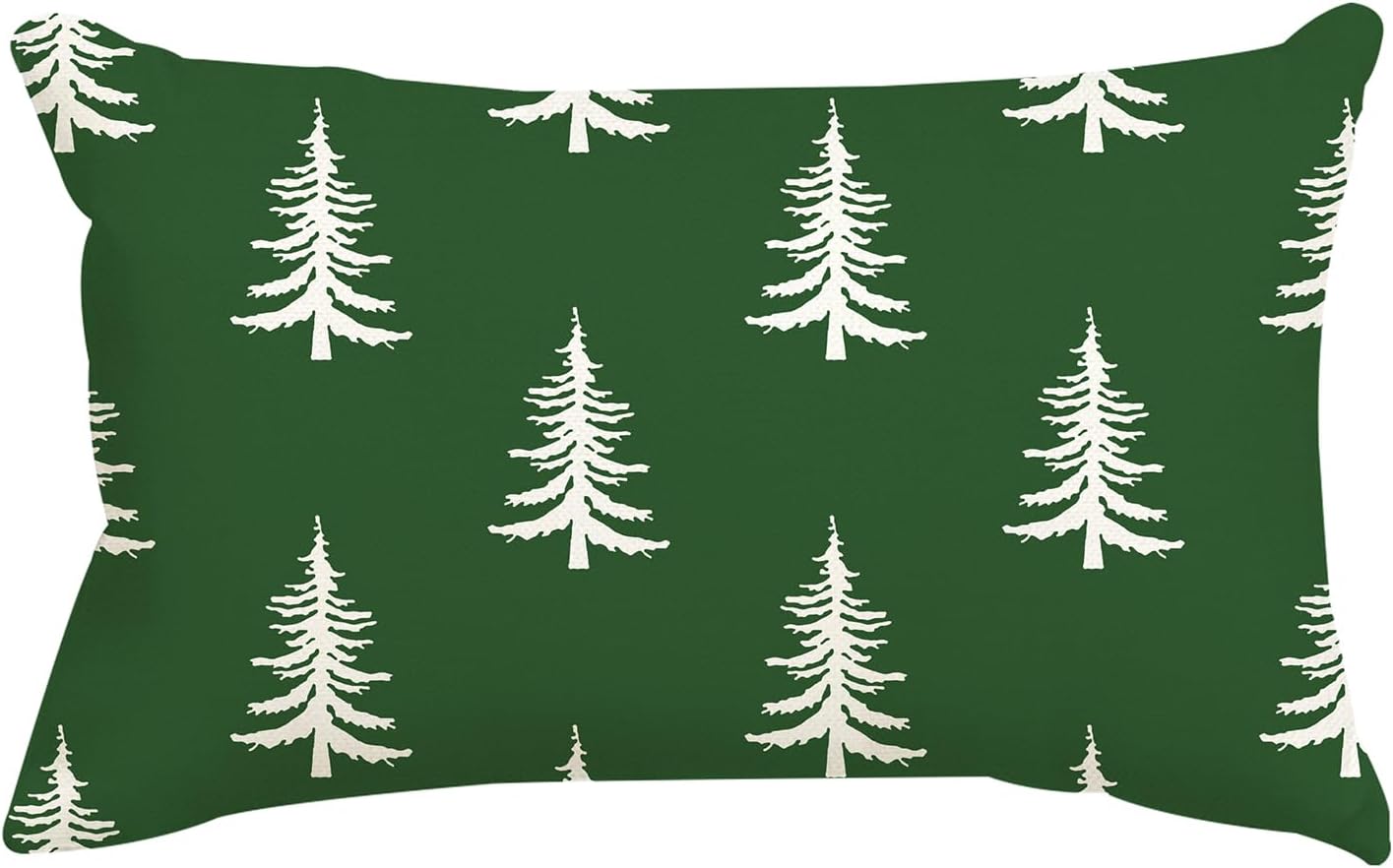Fundas de almohada de Navidad de 12 x 20 pulgadas, árboles de Navidad, decorativas, decoración de fiestas, funda de cojín verde para el hogar, sofá