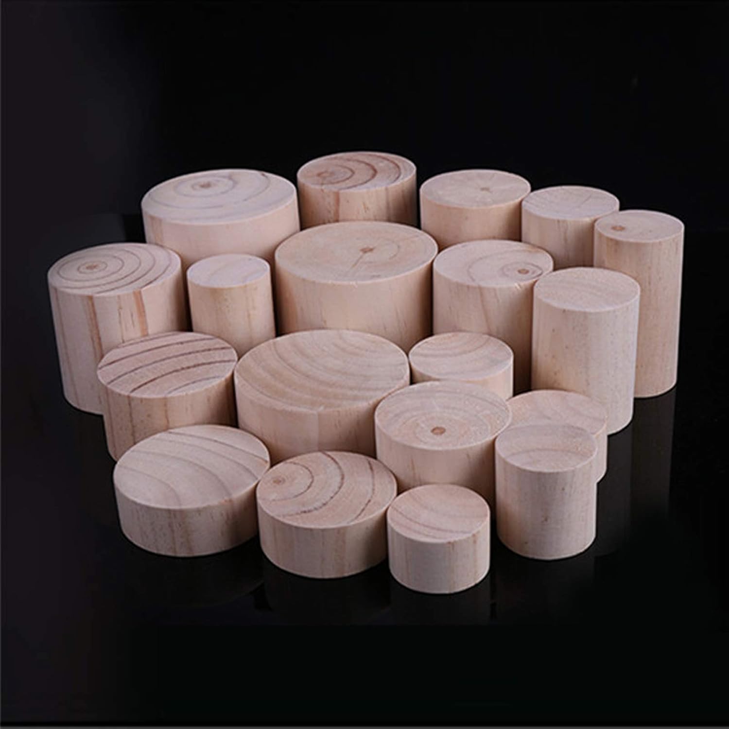 Patas cilíndricas de madera maciza de pino para gabinete, patas de soporte para mesa de café, patas de sofá, patas de cama, 23 tamaños, para mesa de