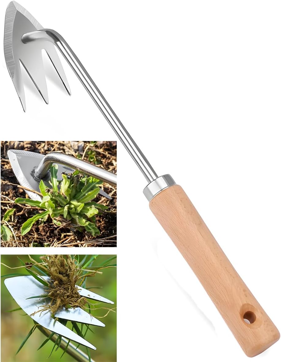 Extractor de malezas de acero inoxidable mejorado, nueva herramienta de deshierbe de desarraigo de arraigo, herramienta portátil para deshierbar de