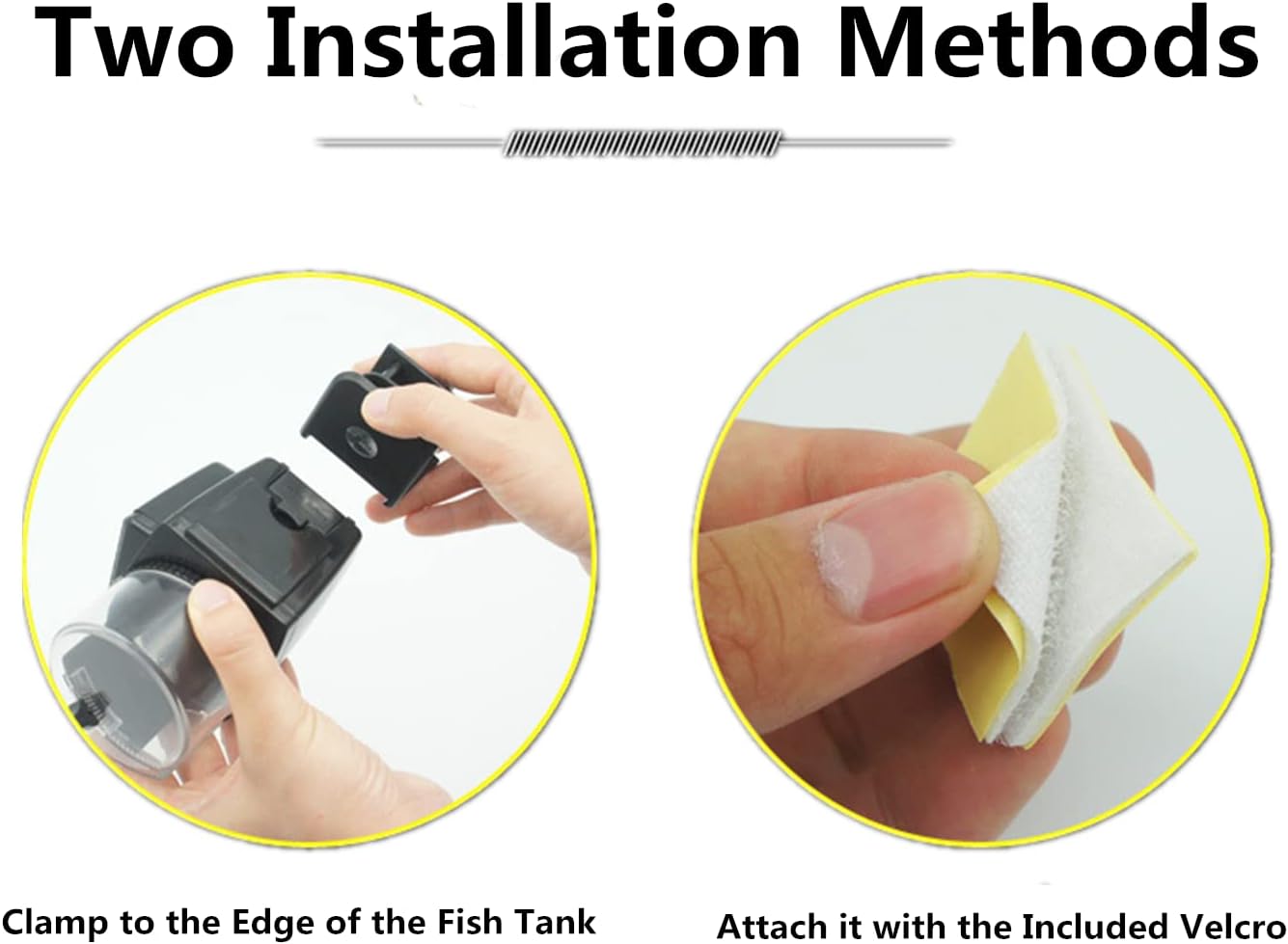 Alimentador automático de peces para acuario, pequeño dispensador automático de alimentos para mini tanque y estanque, adecuado para escamas y