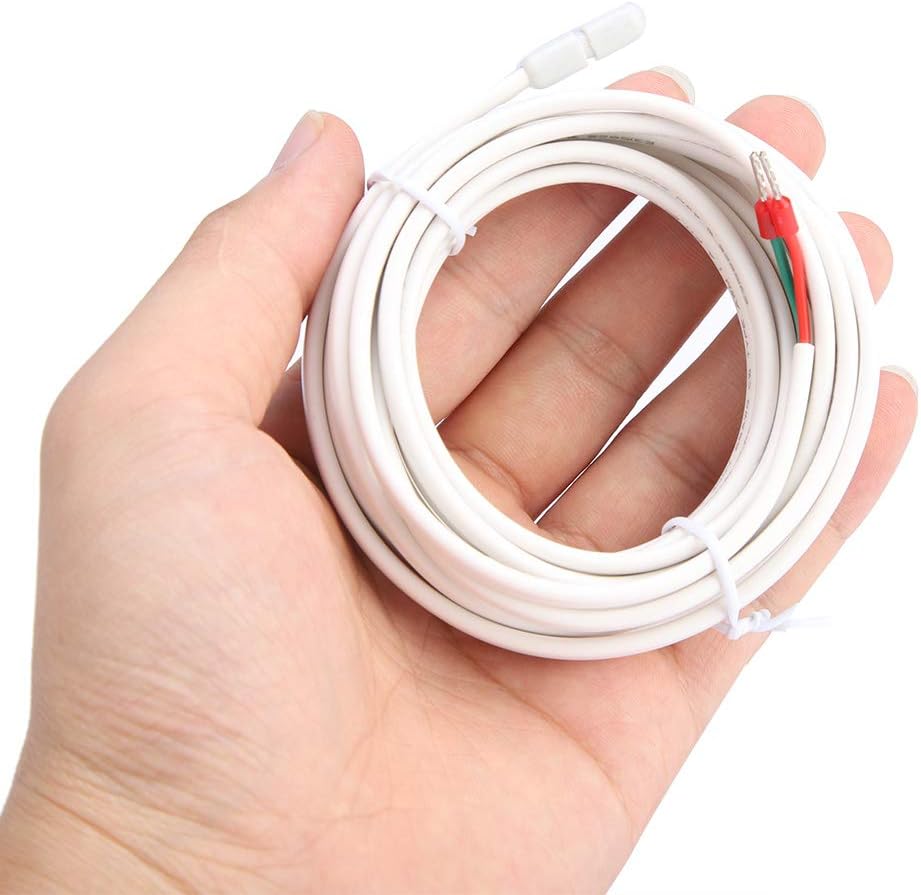 Milltrip Sonda del sensor del termóstato de la calefacción por suelo radiante, cable de sonda del sensor del sensor de temperatura del piso del