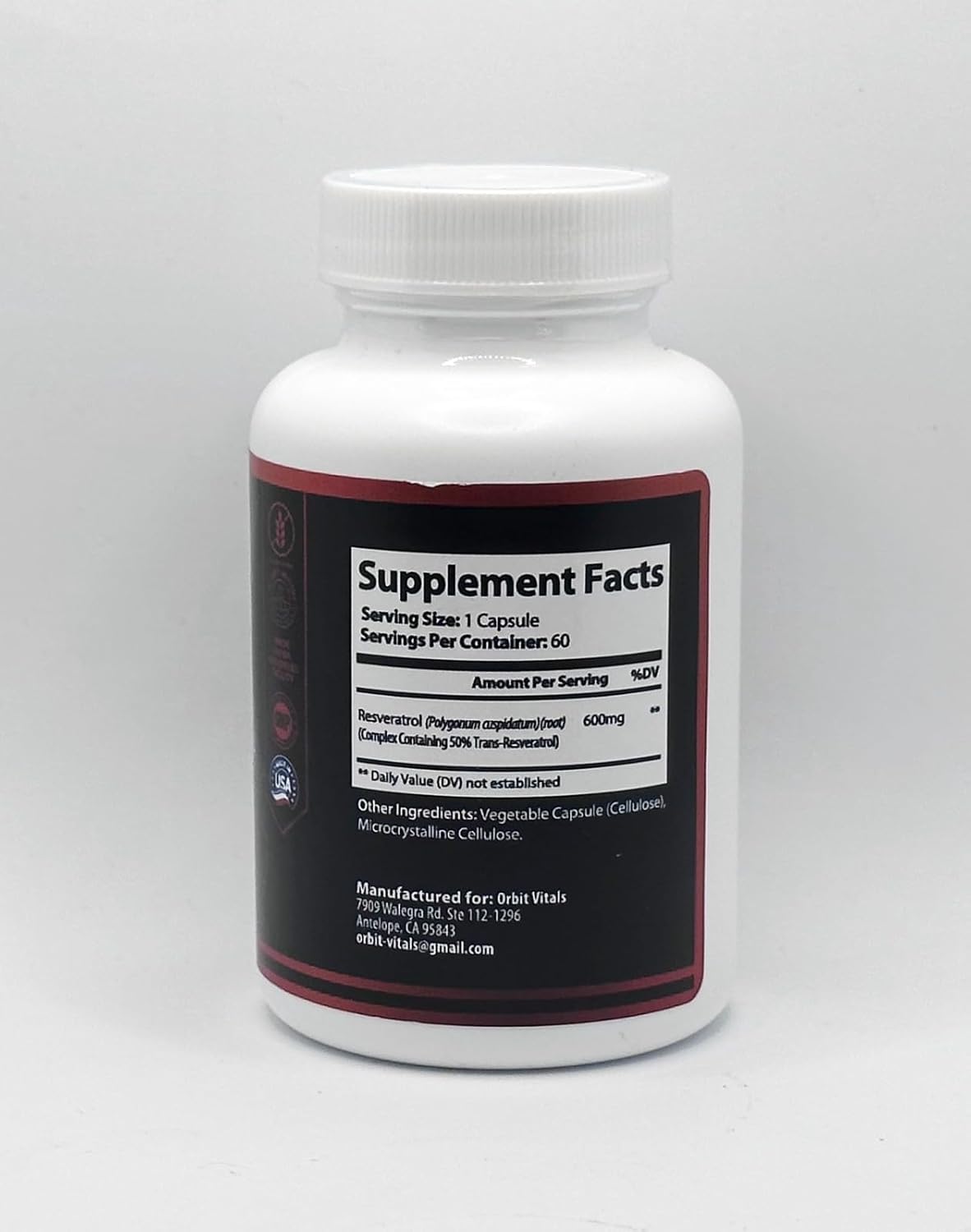 Elite Resveratrol 600 Complejo Estandarizado Trans-Resveratrol