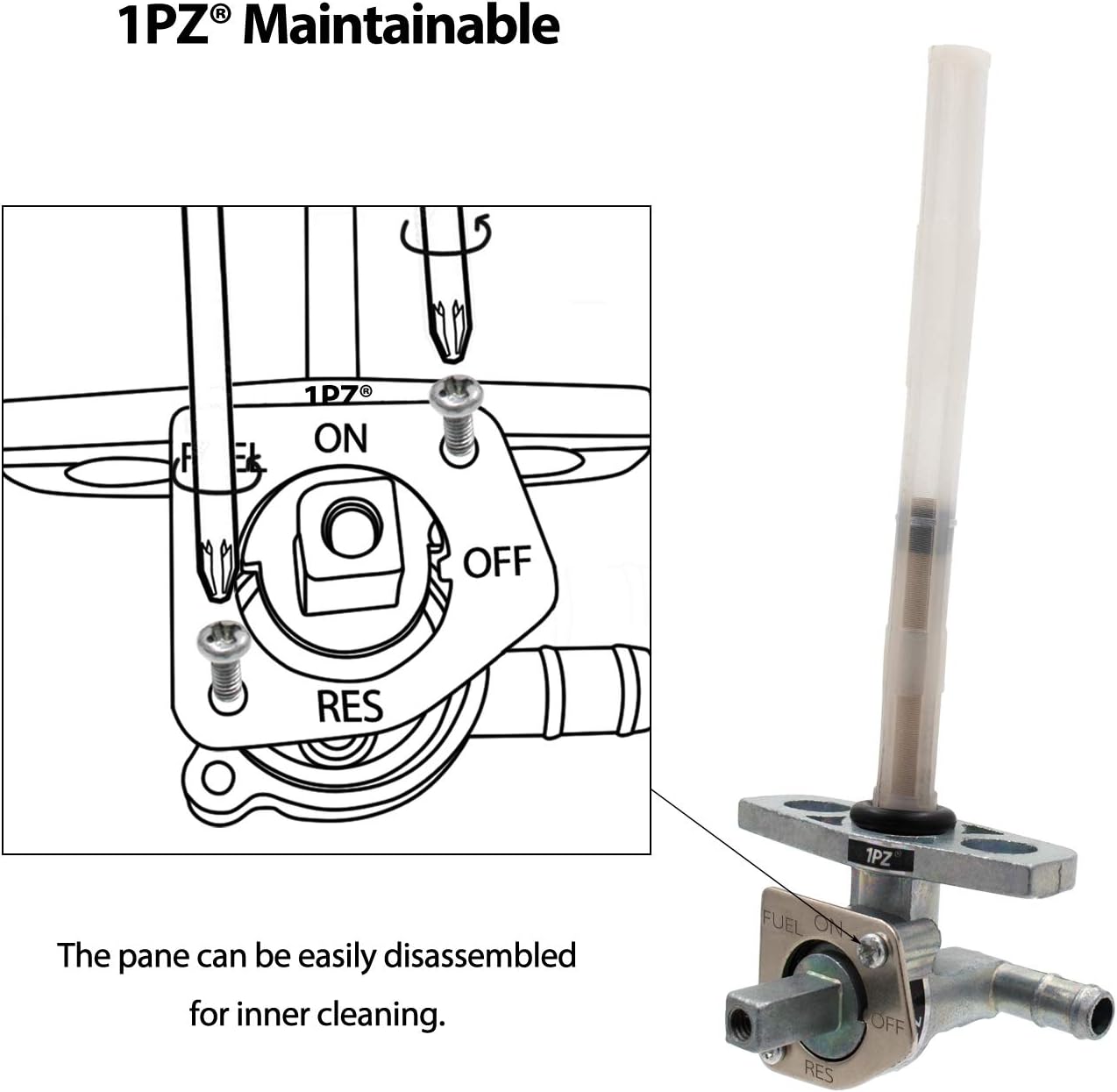1PZ HT1-P01 – Interruptor de tanque de válvula de gasolina con perilla de repuesto para Honda Rancher 350 400 TRX350 TRX400 2000-2007 16950-HM8-003