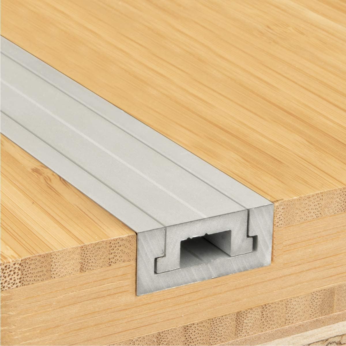 POWERTEC 71566-P2 Inglete de aluminio T-Track, 32 pulgadas, 2 PK