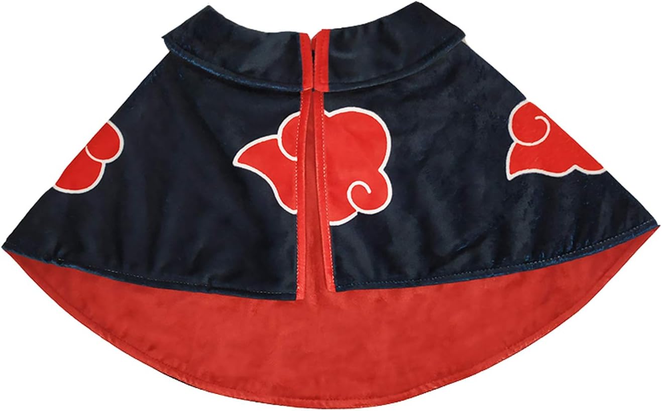 Disfraz de capa de gato de animé de Halloween, ropa para mascotas, cachorro cosplay, capa de ninja de felpa de Navidad, linda capa para disfraz de