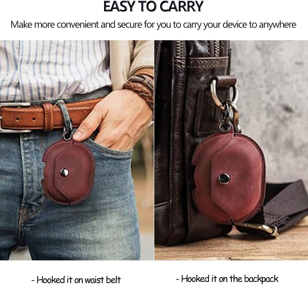 FAOONNMY Funda para Huawei FreeBuds Pro 2, funda de cuero genuino suave para auriculares, funda protectora para auriculares, bolsa de transporte a