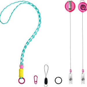Sonkoloro Cordones para insignias de identificación, cordones trenzados ajustables y resistentes para mujeres y hombres Sonkoloro Cordones para insignias de identificación, cordones trenzados ajustables y resistentes para mujeres y hombres