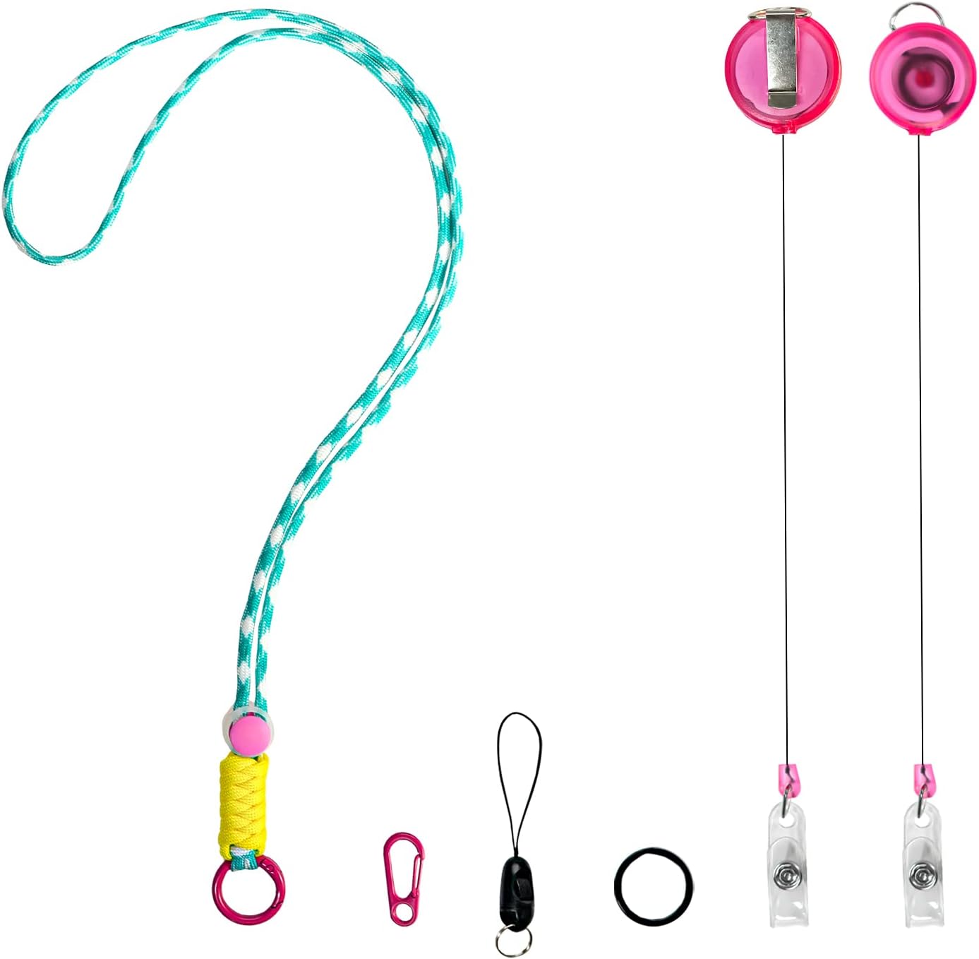 Sonkoloro Cordones para insignias de identificación, cordones trenzados ajustables y resistentes para mujeres y hombres