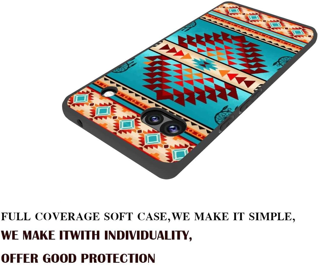 Funda diseñada para Google Pixel 6A, diseño geométrico tribal del suroeste del oeste y bohemio, diseñado para Google Case para mujeres y niñas,