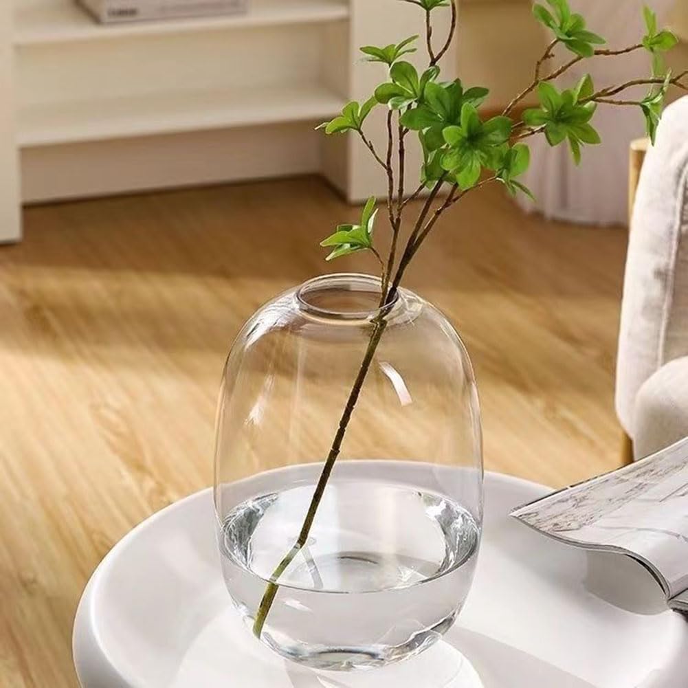 Jarrón grande de vidrio para flores, jarrón alto de vidrio para decoración, jarrón decorativo para el hogar, centros de mesa, decoración de flores y