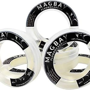 MagBay Lures Líder de fluorocarbono 100% puro 150, 130, 100, 80, 60 y 40 libras, línea de pesca de 33 yardas MagBay Lures Líder de fluorocarbono 100% puro 150, 130, 100, 80, 60 y 40 libras, línea de pesca de 33 yardas