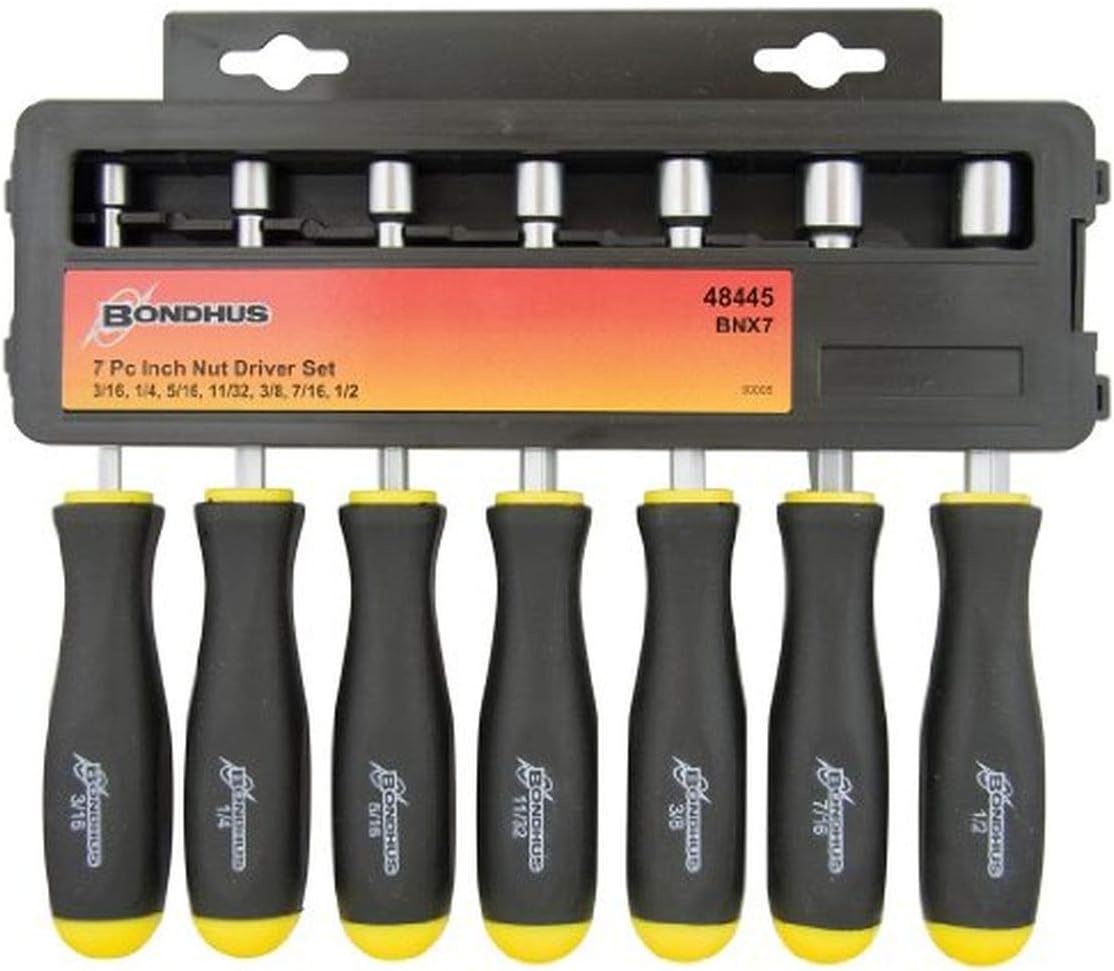 Bondhus 48445 Destornillador de tuerca de eje hueco, 7 piezas
